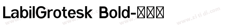 LabilGrotesk Bold字体转换